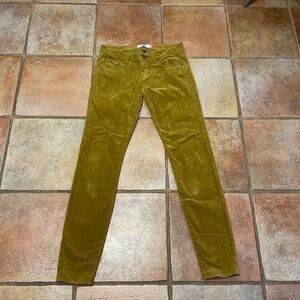 Cabi skinny corduroy pants gold